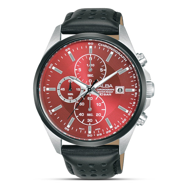 Alba Active Chronograph Maroon Dial Men's Watch | AM3949X