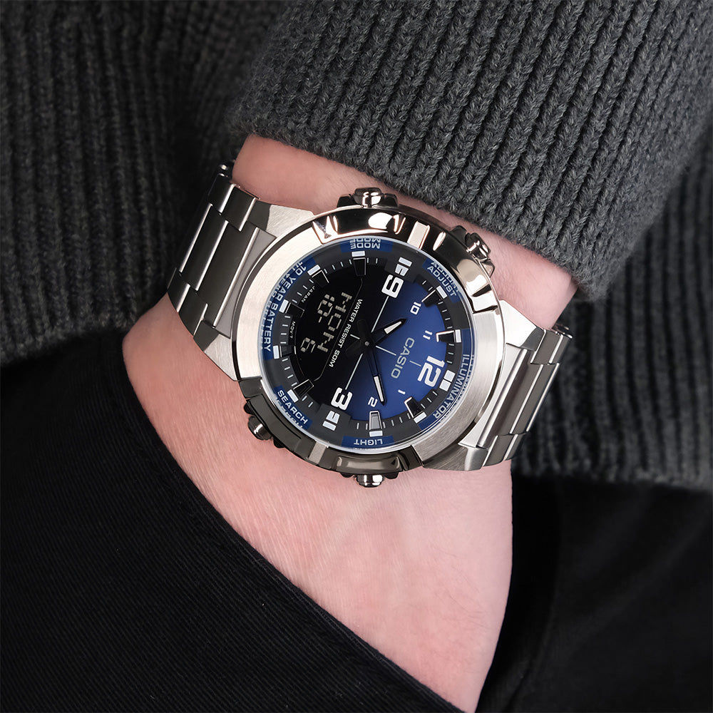 Casio Dual Timer Blue Dial Men's Watch AMW-870DA-2A1VDF