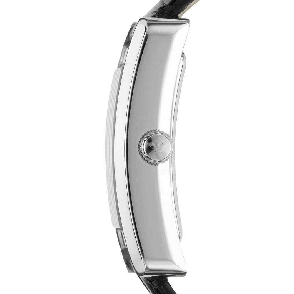 Emporio Armani wristwatches Silver Tone Black Dial Ladies Watch AR0144