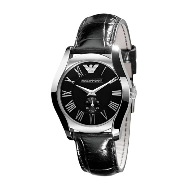 Emporio Armani Classic Black Leather Strap Men's Watch | AR0643