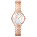 Emporio Armani Gianni T-Bar Rose Gold Tone Ladies Watch | AR11006