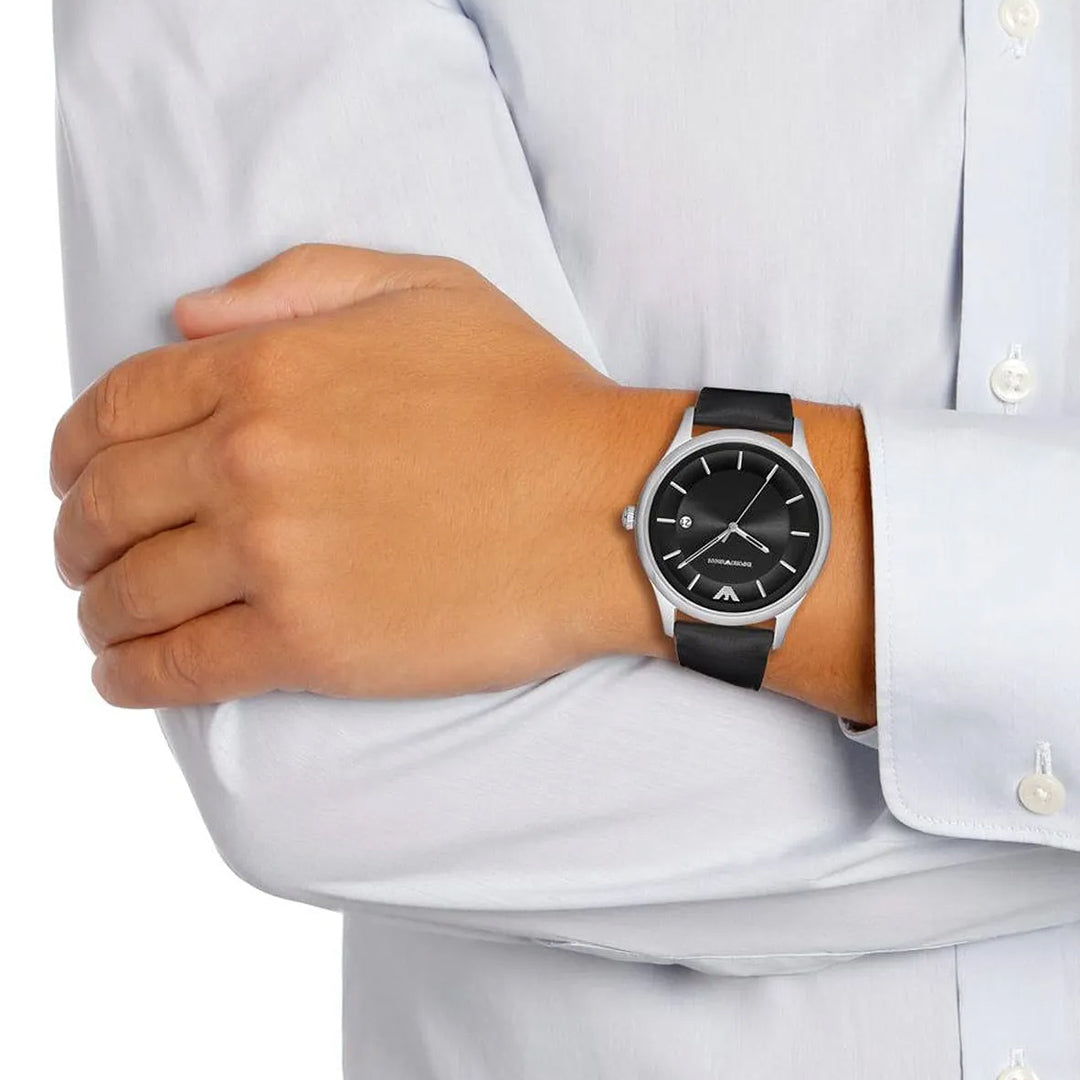 Emporio Armani Analog Date Black Dial Men's Watch | AR11020