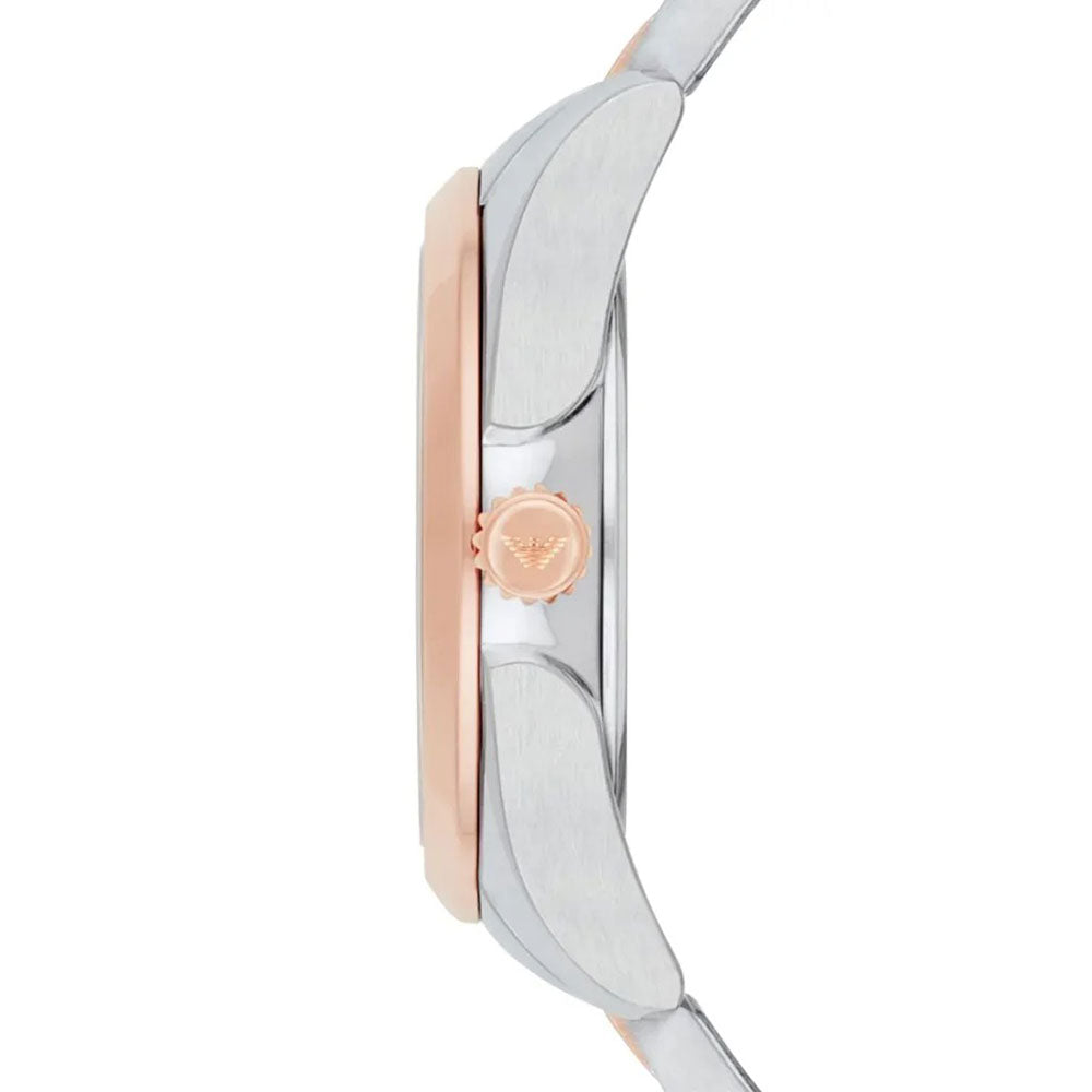 Emporio Armani Valeria White Dial Two-Tone Ladies Watch AR11029