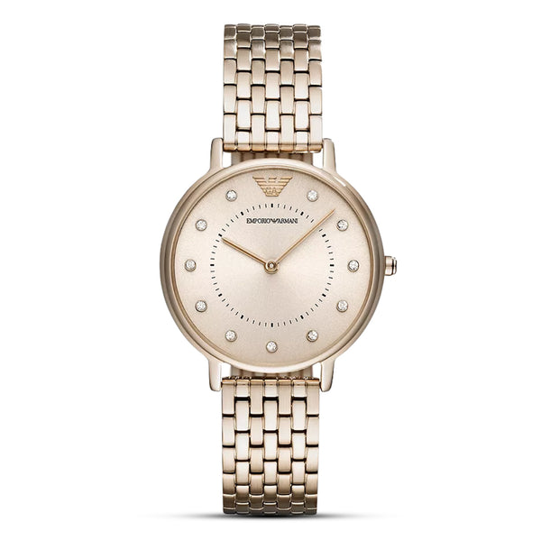 Emporio Armani Dress Two-Hand Rose Gold Tone Ladies Watch | AR11062