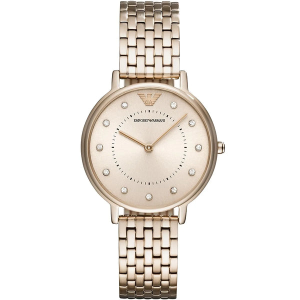 Emporio Armani Dress Two-Hand Rose Gold Tone Ladies Watch | AR11062