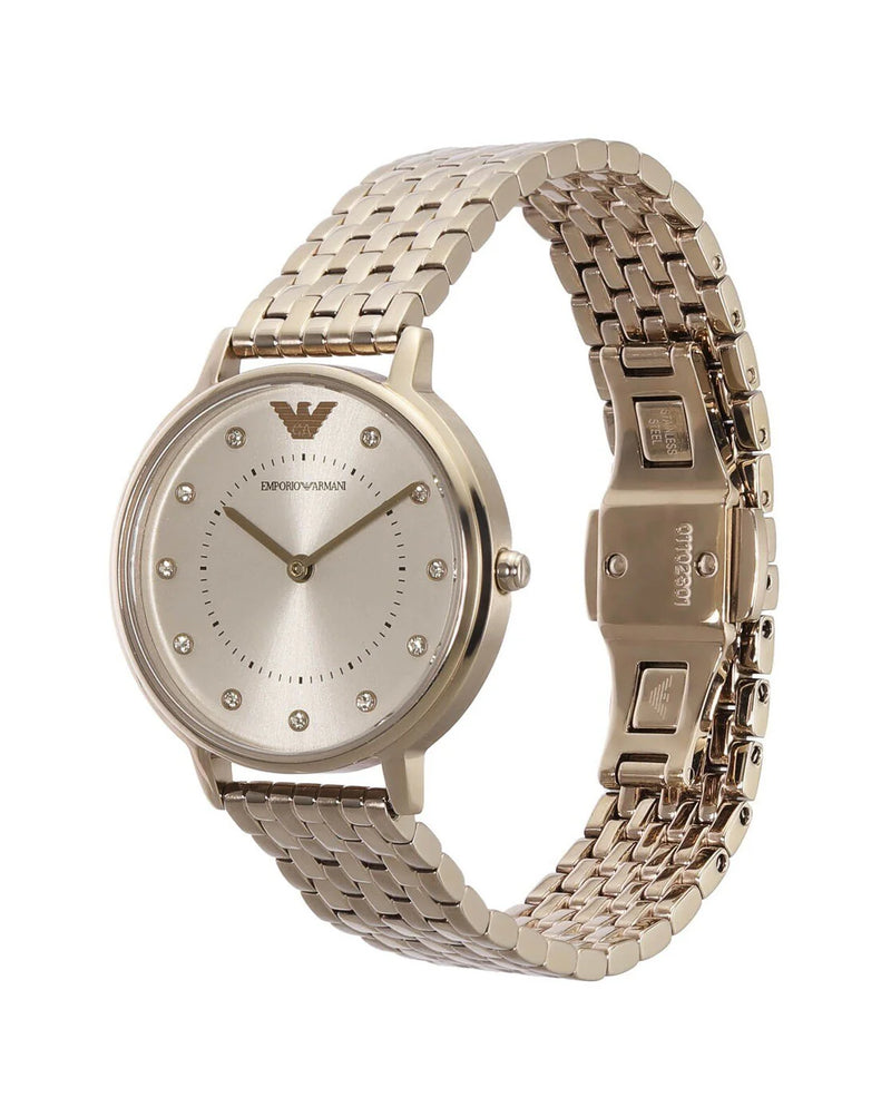 Emporio Armani Dress Two-Hand Rose Gold Tone Ladies Watch | AR11062