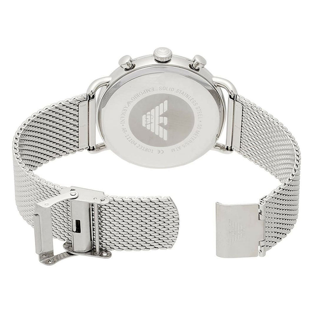 Emporio Armani Aviator Black Dial Mesh Strap Men's Watch | AR11104