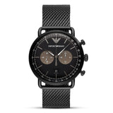 Emporio Armani Aviator Black Dial Men's Watch | AR11142