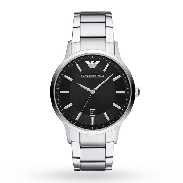 Emporio Armani Renato Black Dial Stainless Steel Men's Watch | AR11181