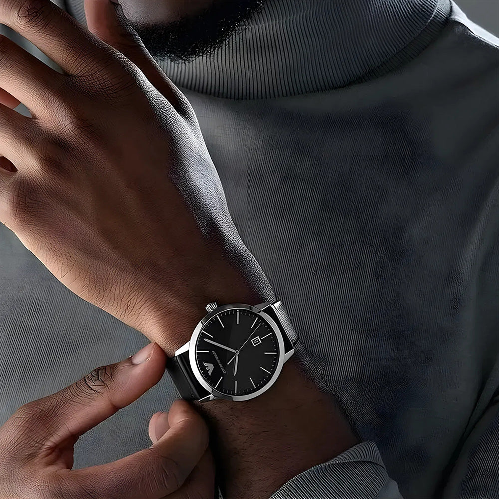Emporio Armani Slim Black Dial Men's watch | AR11193