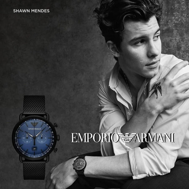 Emporio Armani Aviator Blue Dial Men's Watch | AR11201