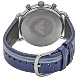 Emporio Armani Aviator Silver Dial Leather Strap Men's Watch | AR11202