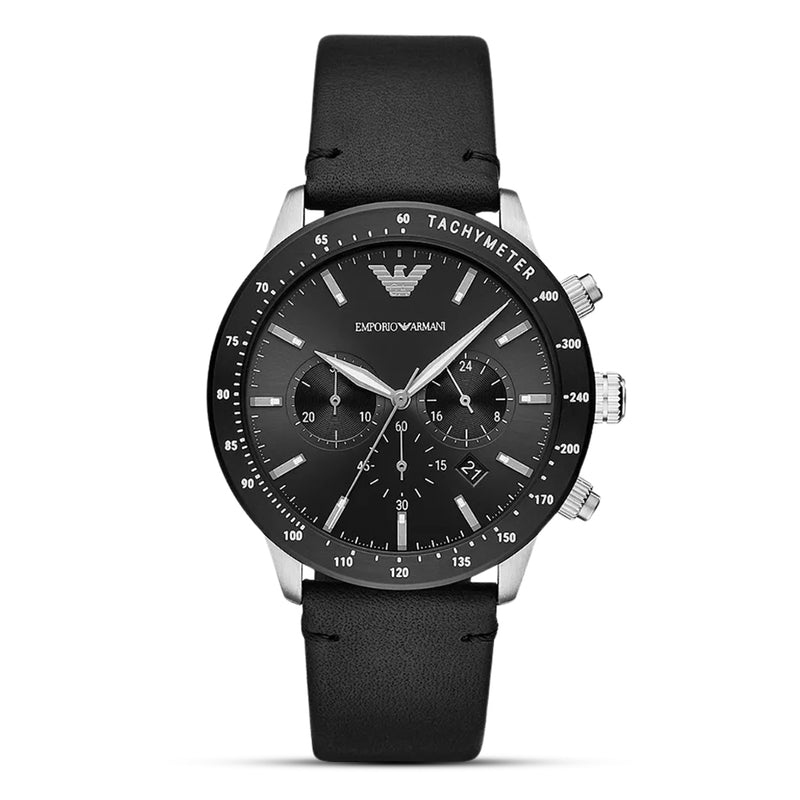 Emporio Armani Mario Chronograph Black Dial Men's Watch | AR11243