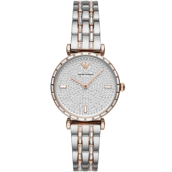 Emporio Armani Gianni T-Bar Two-Tone Ladies Watch | AR11293