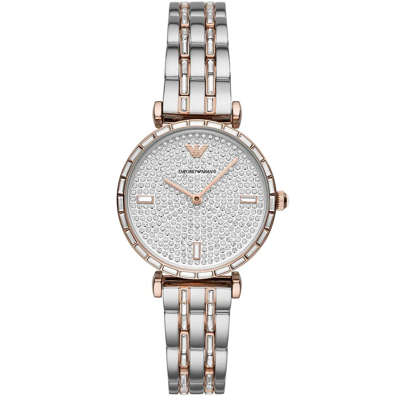 Emporio Armani Gianni T-Bar Two-Tone Ladies Watch | AR11293