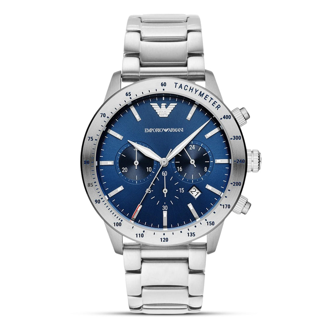 Emporio Armani Mario Chronograph Blue Dial Men's Watch | AR11306