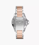 Emporio Armani Brown Dial Two-Tone Stainless Steel Watch | AR11340