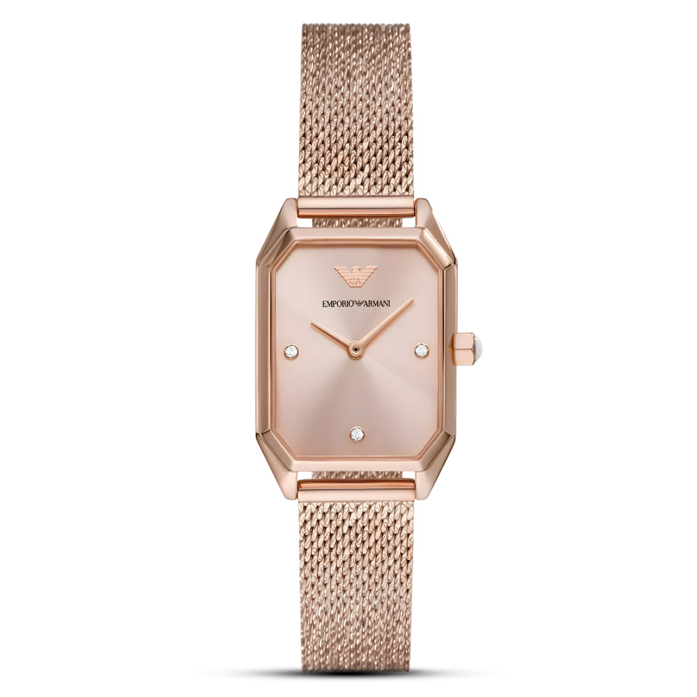Emporio Armani Gioia Rose Gold Dial Ladies Watch | AR11347
