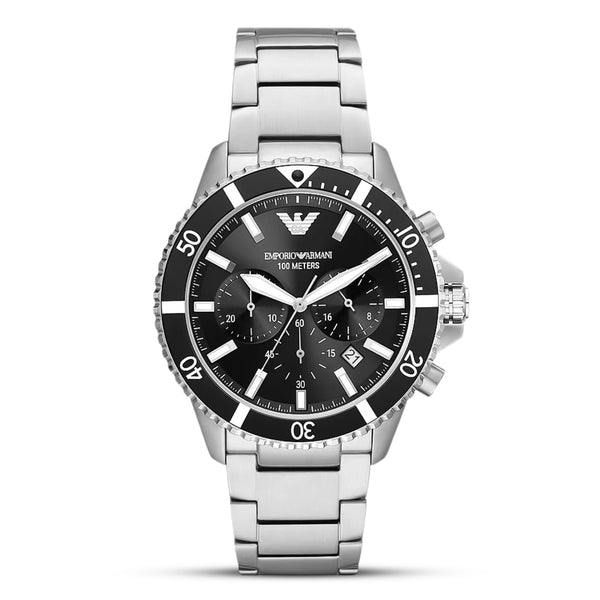 Emporio Armani World Explorer Black Dial Men's Watch | AR11360