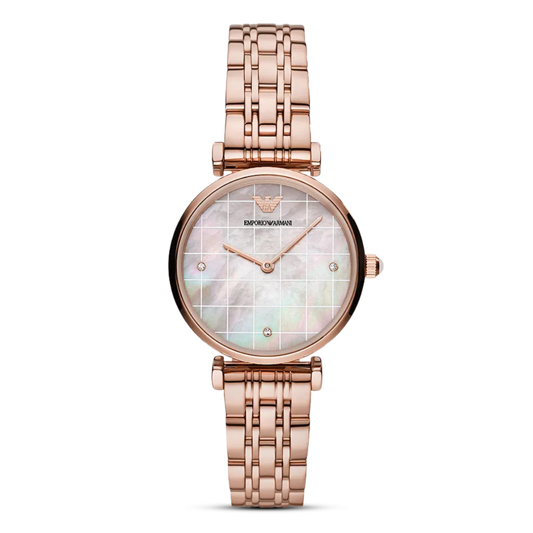 Emporio Armani Two Hand Rose Gold Tone Ladies Watch AR11385 Emporio Armani Two Hand Rose Gold Tone Ladies Watch AR11385