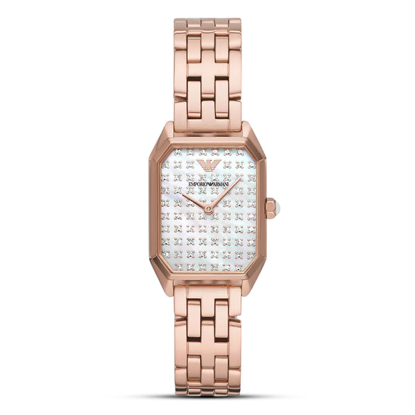 Emporio Armani Gloria Two-Hand Rose Gold Tone Ladies Watch | AR11389