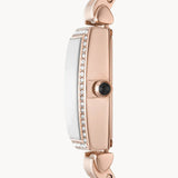 Emporio Armani Gianni T-Bar Rose Gold Tone Ladies Watch | AR11406