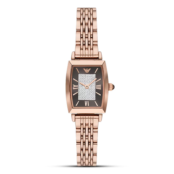 Emporio Armani Two-Hand Rose Gold Tone Ladies Watch | AR11407