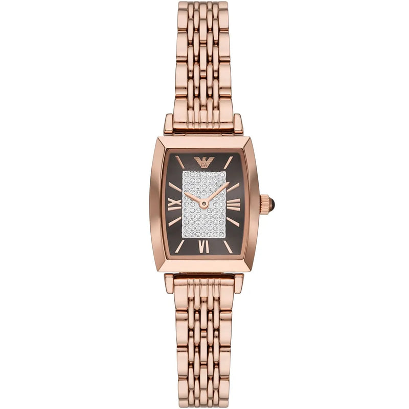 Emporio Armani Two-Hand Rose Gold Tone Ladies Watch | AR11407