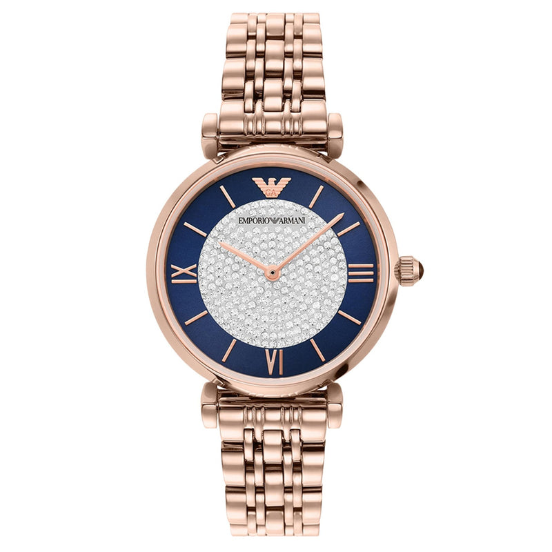 Emporio Armani Two-Hand Rose Gold Tone Ladies Watch | AR11423