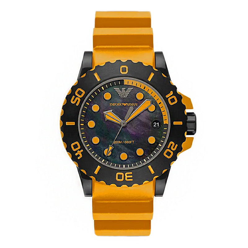 Emporio Armani 3-Hand Date Orange Bio-Based Men's Watch| AR11439