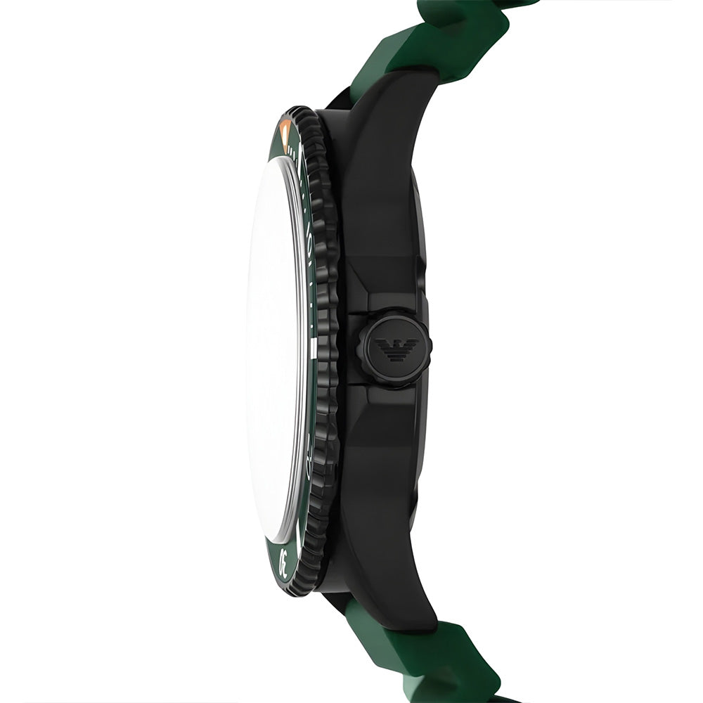 Emporio Armani Diver Green Silicon Strap Men's watch | AR11464