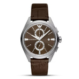 Emporio Armani Chronograph Brown Leather Men's Watch| AR11482