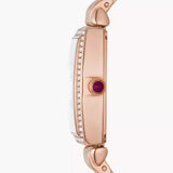 Emporio Armani Maroon Dial Rose Gold Tone Ladies Watch | AR11488