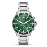 Emporio Armani World Explorer Green Dial Chronograph Men's Watch | AR11500