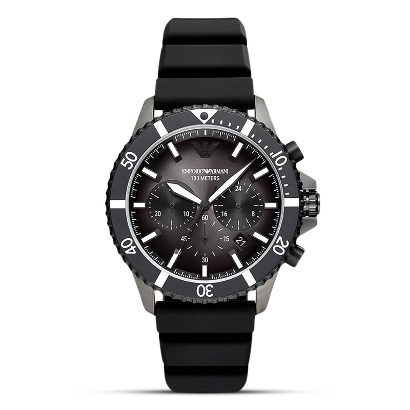 Emporio Armani Diver Black Chronograph Men's Watch| AR11515