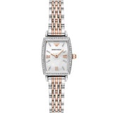 Emporio Armani Two-Tone White Dial Ladies Watch | AR11519