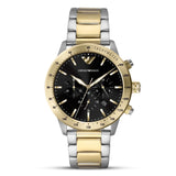 Emporio Armani Chronograph Two Tone Black Dial Men's Watch | AR11521