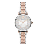 Emporio Armani Gianni T-Bar Two-Tone Silver Women's Watch| AR11537