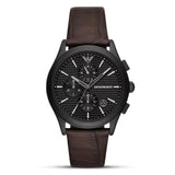 Emporio Armani Chronograph Brown Leather Watch | AR11549