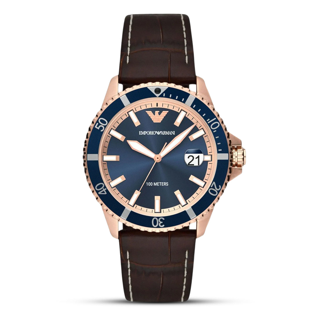 P*r様 EMPORIO ARMANI 腕時計 Emporio Armani Blue Dial with Date Men's Watch | AR11556
