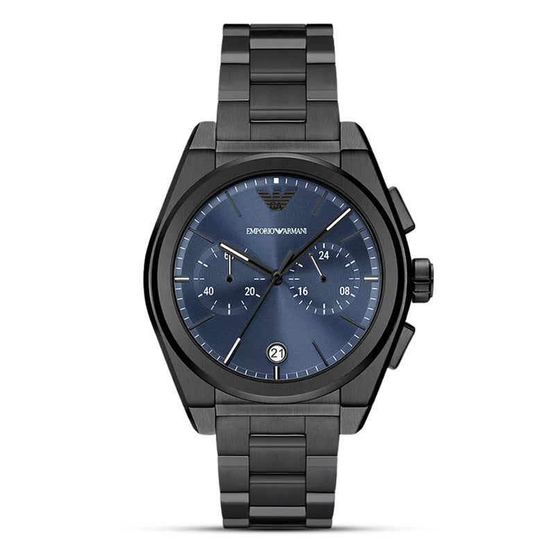 Emporio Armani Blue Dial Gunmetal Chronograph Men's Watch| AR11561