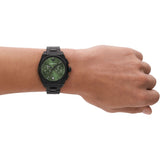 Emporio Armani Green Dial Black Strap Chronograph Watch AR11562