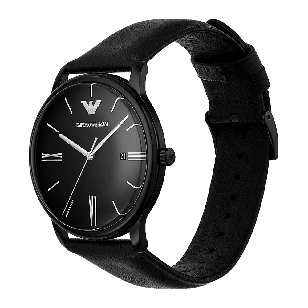 Emporio Armani Minimalist Black Dial Men's Watch | AR11573