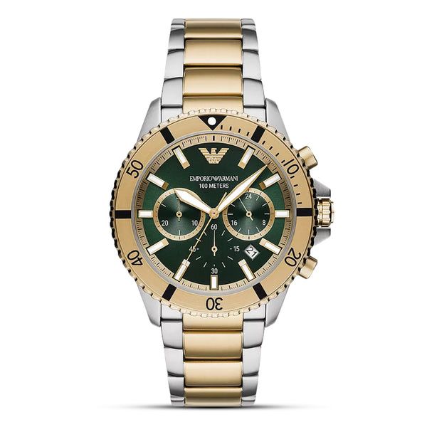 Emporio Armani Sea Explorer Green Dial Men's Watch | AR11586