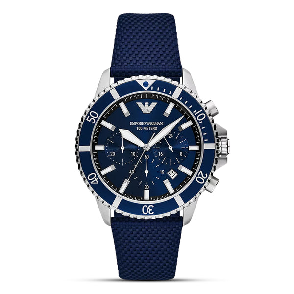 Emporio Armani Diver Chronograph Blue Dial Men's Watch | AR11588