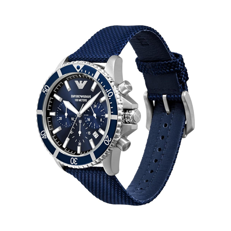 Emporio Armani Diver Chronograph Blue Dial Men's Watch | AR11588