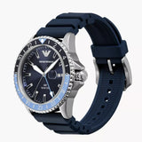 Emporio Armani Sea Explorer GMT Blue Dial Silicon Strap Watch | AR11592