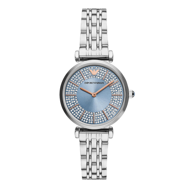 Emporio Armani Gianni T-Bar Blue Dial Ladies Watch | AR11594