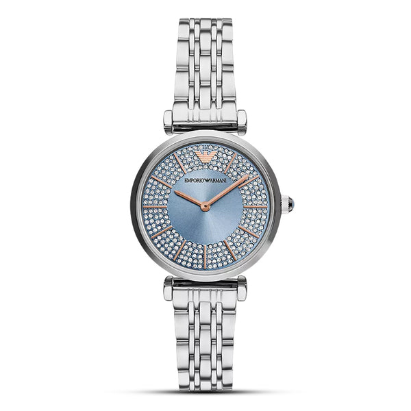 Emporio Armani Gianni T-Bar Blue Dial Ladies Watch | AR11594