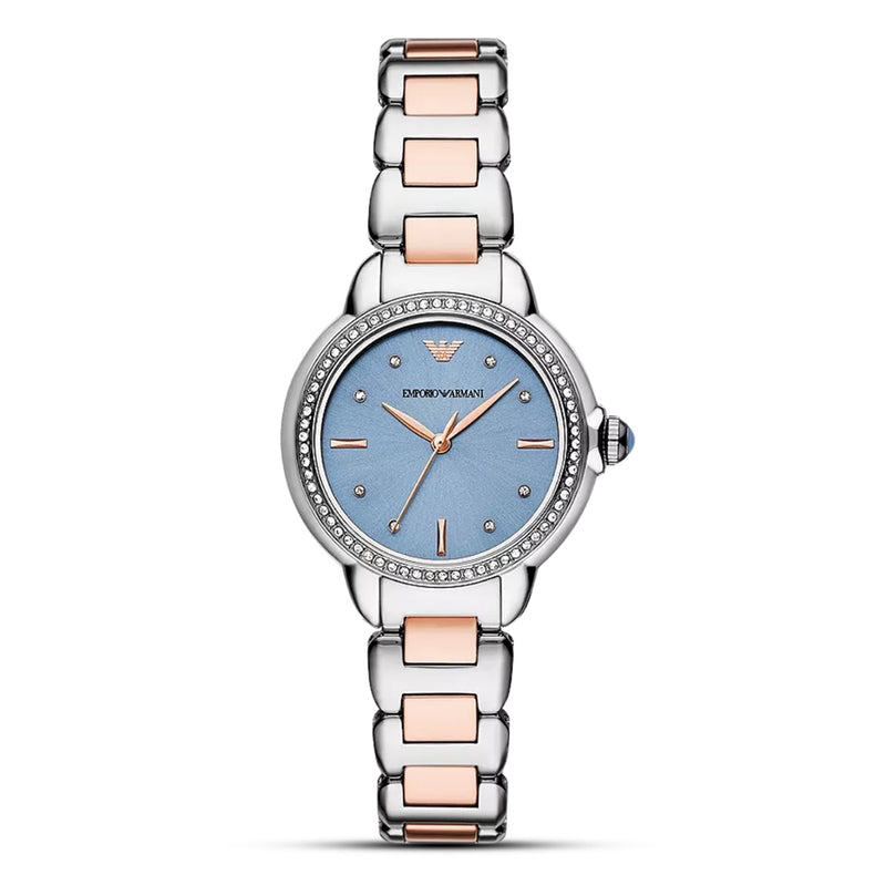 Emporio Armani Mia Three Hand Blue Dial Ladies Watch | AR11597